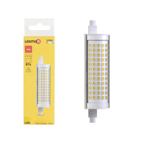Lexman r7s j118 led general light bulb warm white 18w