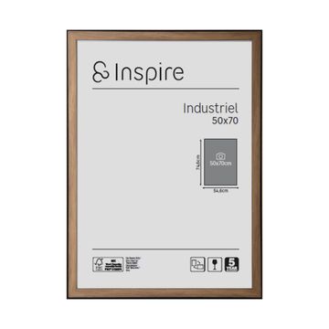 Inspire industriel frame walnut 50x70cm