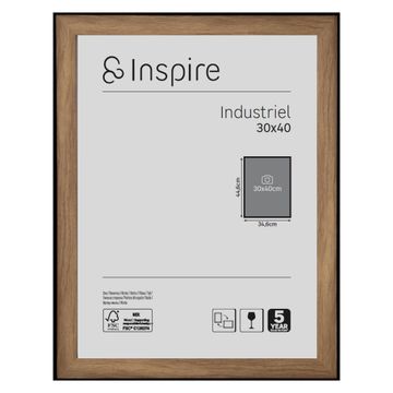 Inspire industriel frame walnut 30x40cm