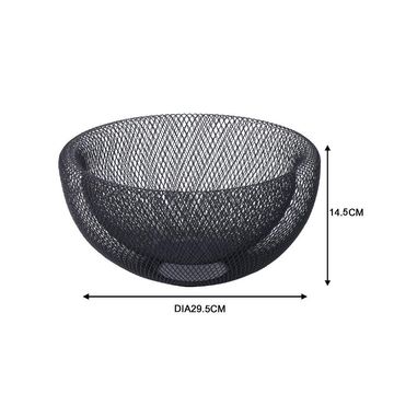 Delinia Fruit And Vegetable Basket Black Wire Large W29.5 X D29.5 X H14.7Cm