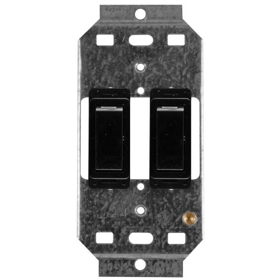 Module CRABTREE black 2 lever 1 way