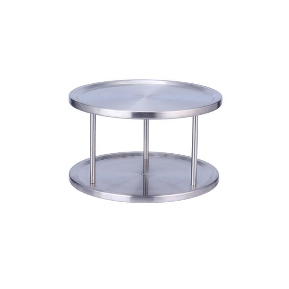 Delinia Lazy Susan Turntable 2 Levels Stainless Steel W26.7 X D26.7 X H16.3Cm