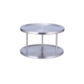 Delinia Lazy Susan Turntable 2 Levels Stainless Steel W26.7 X D26.7 X H16.3Cm