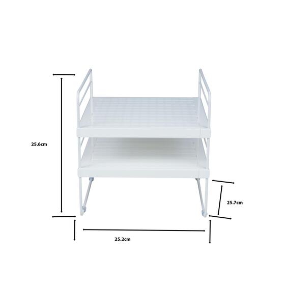 Delinia Adjustable Shelf White Plastic W25.2 40 X D25.7 X H25.6Cm