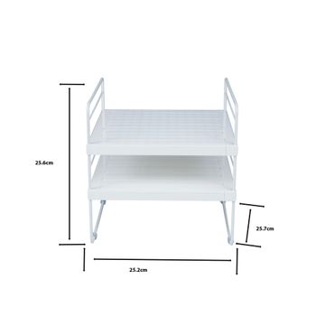 Delinia Adjustable Shelf White Plastic W25.2 40 X D25.7 X H25.6Cm