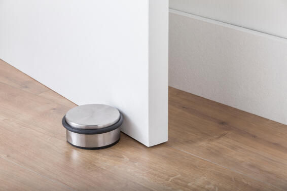 Door stop round stainless steel