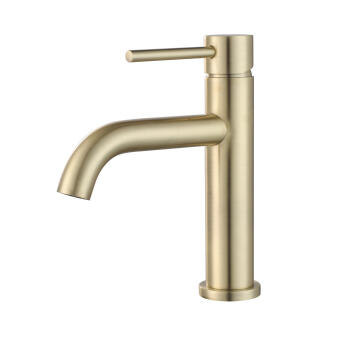 Bijiou stylet basin mixer gold w6cm x h26.5cm x d21cm | LEROY MERLIN ...