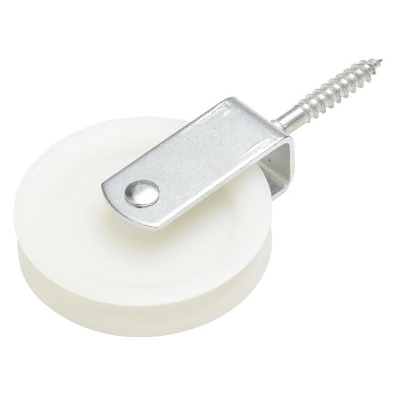 Screw pulley zinc plated nylon wheel 60mm 40kg for 8mm cord standers