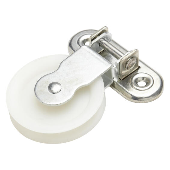 Hinged pulley nylon wheel 60mm 40kg for 8mm cord standers