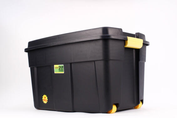 Extra Large 100L Heavy Duty Storage Container Tough Tub w Clip Lid Stackable  Box