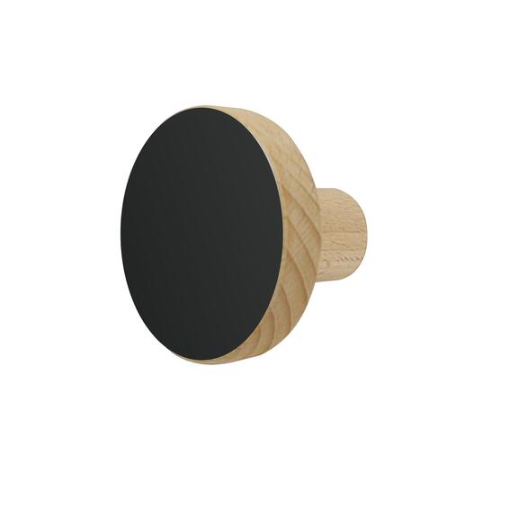 Spaceo round hook black h60mmxd47mmxw60mm