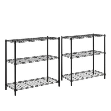 6 Tier Chrome Shelf Spaceo 90X35X180 Blk