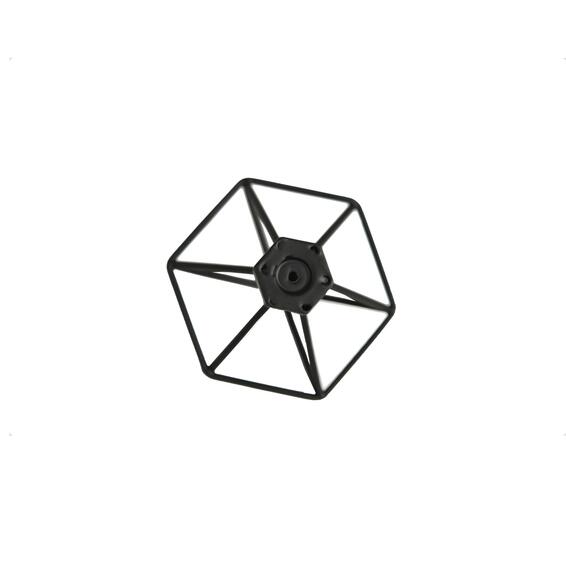Spaceo hexagon hook black h42mmxd40mmxw80mm