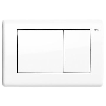 Concealed Cistern Actuator Plate TECE Square White Plastic