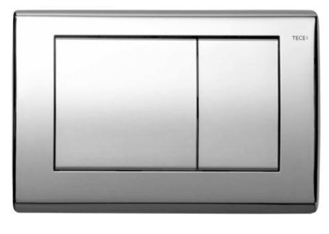Concealed Cistern Actuator Plate TECE Square Chrome Plastic