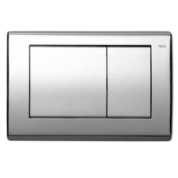 Concealed Cistern Actuator Plate TECE Square Chrome Plastic