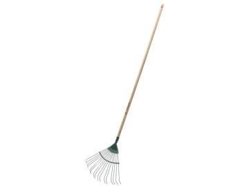 Rake, Lawn Rake, Painted Steel Wooden Handle Rake, GEOLIA