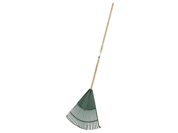 Geolia leaf rake polypro wooden handle