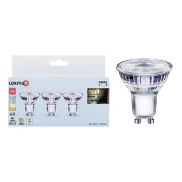 Lexman new23-setof3 light bulb blue lens gu10 4.8w cool daylight