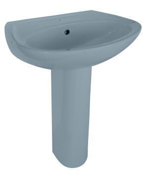 BASIN W/HUNG DELUX COURIE BLUE 50X42,5CM