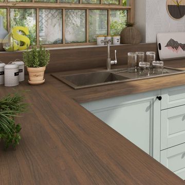 Kitchen Countertop Laminate L315Cm X D65Cm X H3,8Cm Natural Walnut