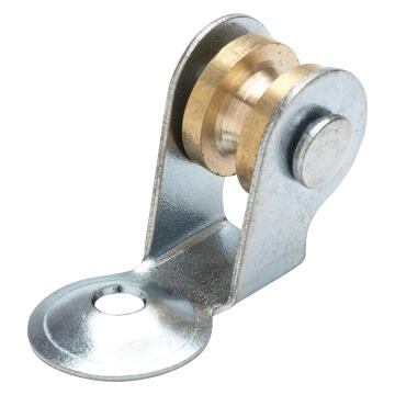 Clothesline pulley with brass wheel 12mm for 4mm cord standers