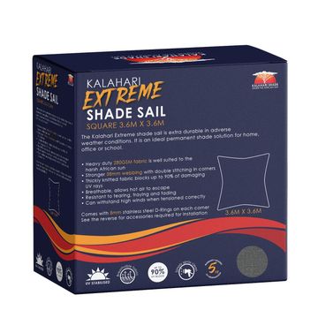 KALAHARI EXTREME 3.6M SQUARE GRAPHITE