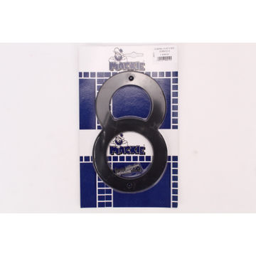 Number 8 plastic sign black mackie 200mm