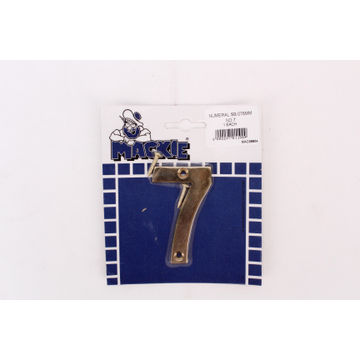 Number 7 solid brass sign mackie 76mm