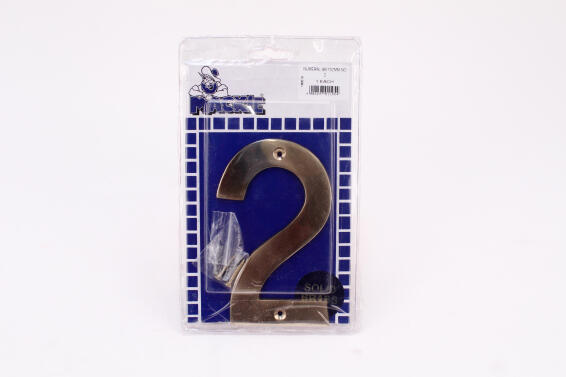 Number 2 solid brass sign mackie 152mm