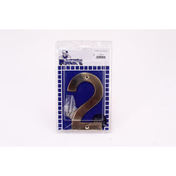 Number 2 solid brass sign mackie 152mm