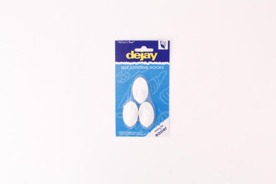 Self adhesive hook oval 3piece small 