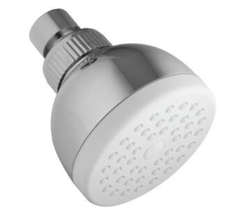 Knuckle Joint Shower Head White Face And Chrome