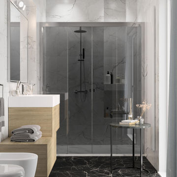 Floor tile porcelain tile intenso blush black polished rectified 60x60