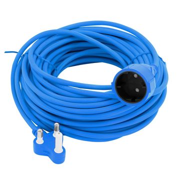 Switched Light Duty Lawn Mower Extension Cord 1 X 16N-Schuko Socket 20M - Red.