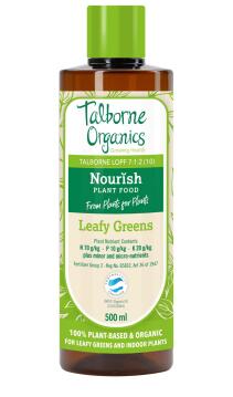 Liquid fertiliser leafy greens nourish TALBORNE ORGANICS 500ml