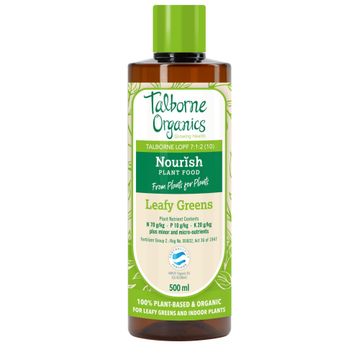 Liquid fertiliser leafy greens nourish TALBORNE ORGANICS 500ml