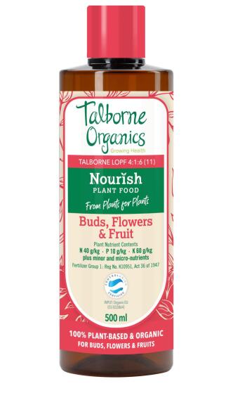Talborne Organics Liquid Fertilizer Buds & Flowers Nourish 500ml