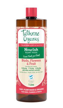 Fertiliser, Nourish Buds Flowers And Fruit, Organic Liquid, Talborne, 1 Liter