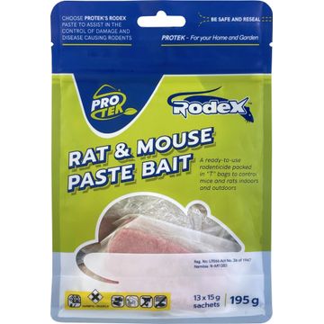 Rodex, Rat and Mouse Paste Bait, PROTEK, 195g