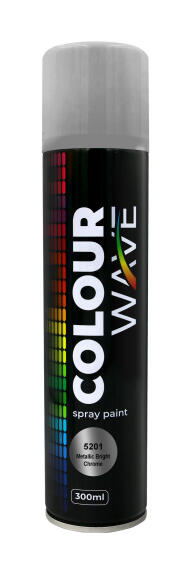 Spray Paint Metallic COLOURWAVE Bright Chrome 300ML