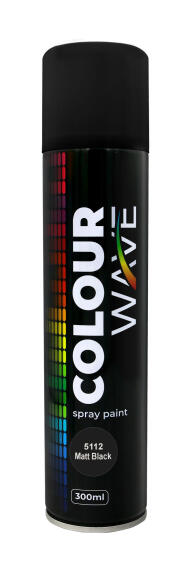 Colourwave  Spray Paint Matt Black 300ML