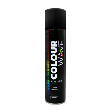 Colourwave Spray Paint Gloss Black 300ML