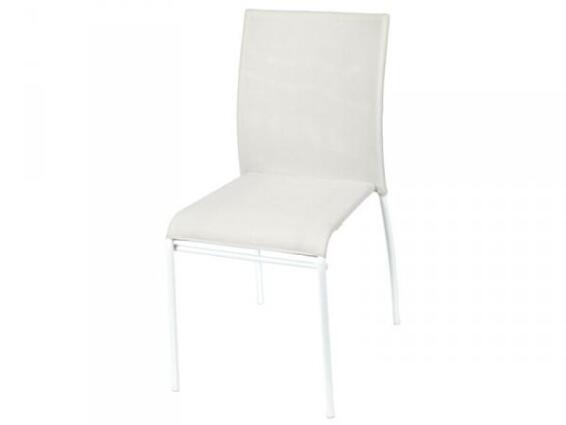CHAIR METAL TEXTILENE BLANC