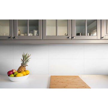 Wall tile ceramic shiny white 300x600mm