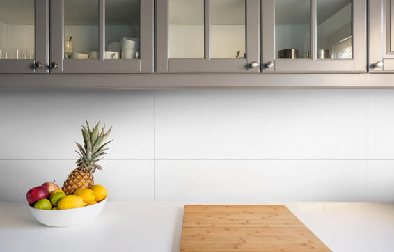 Wall Tile Ceramic Satin White 800x265mm (2.332m2/box)