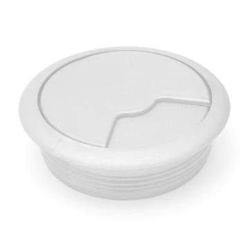 WIRE MANAGEMENT 63MM ROUND WHITE