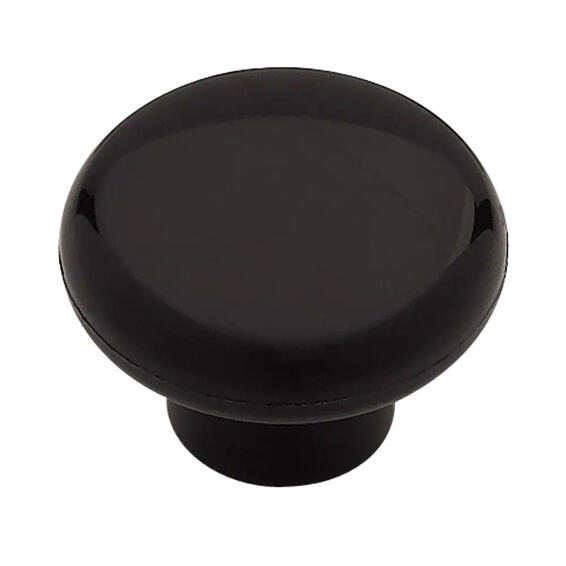 KNOB PLASTIC BLACK 25MM