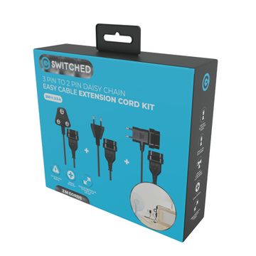 Switched Easy Cable Extender Daisy Chain Kit Black 2M