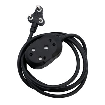 Switched Light Duty SBS Extension Cords 2 X 10A Socket 3M - Black